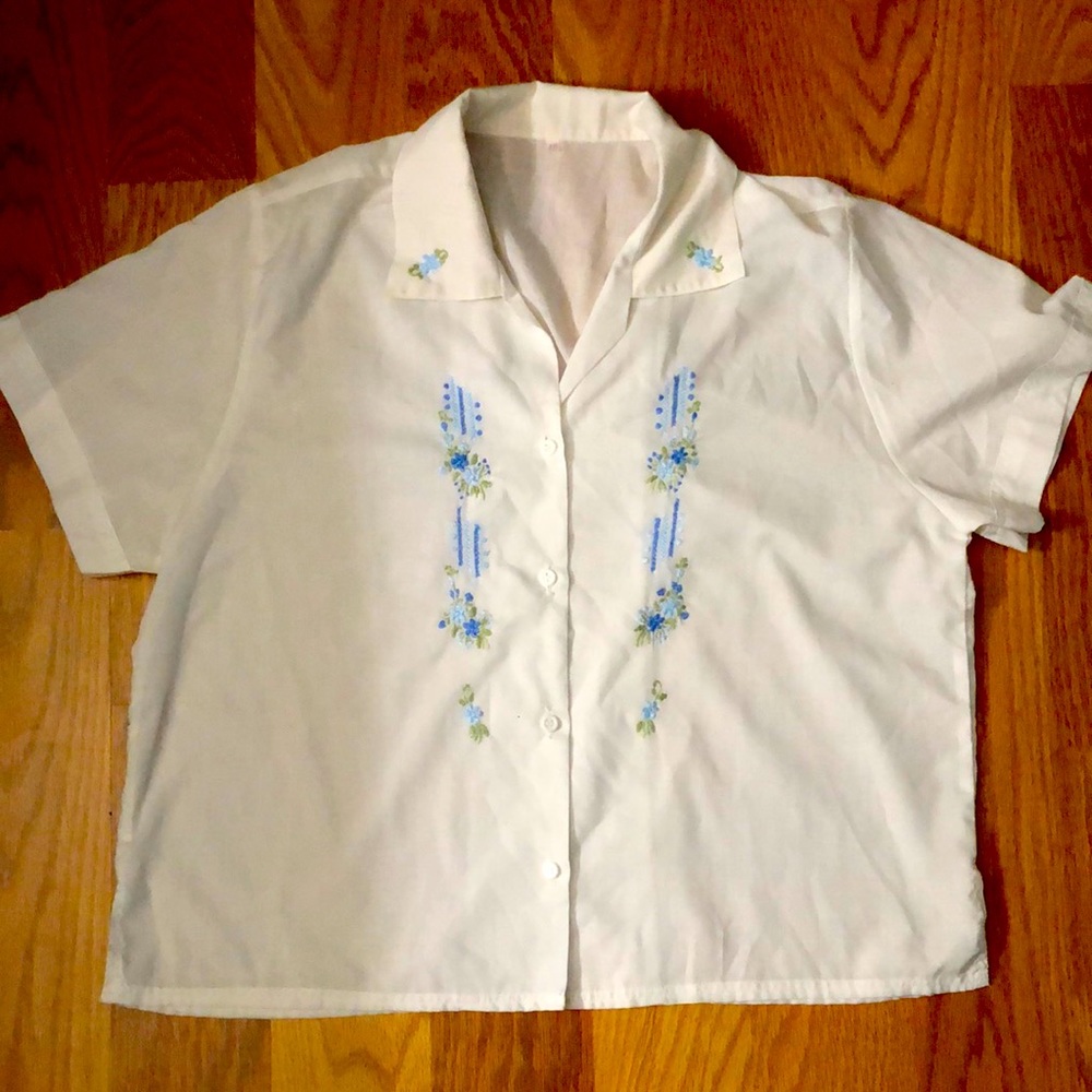 Crop top button up